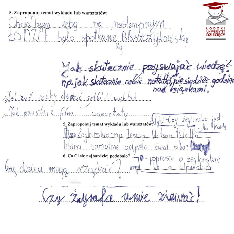 Propozycje dzieci